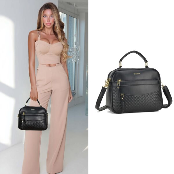 Bolsa Feminina Transversal com Textura Matelassê