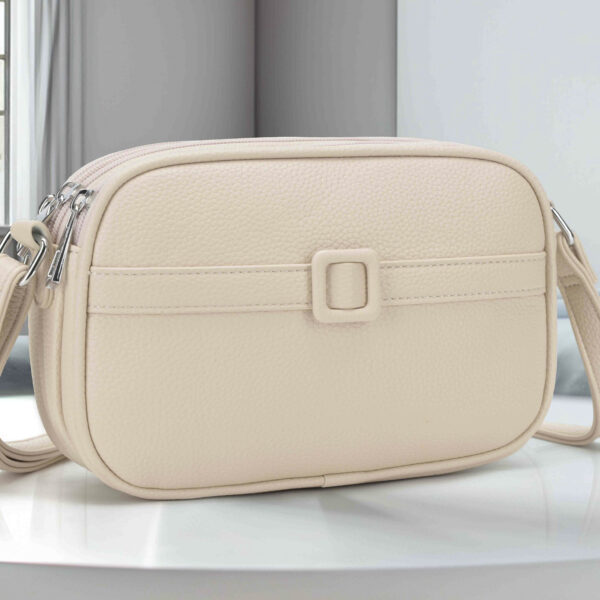Bolsa Feminina Transversal com Zíper Duplo