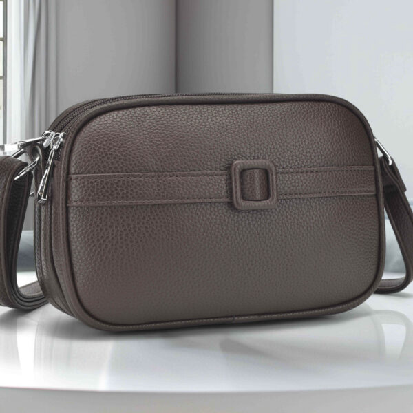 Bolsa Feminina Transversal com Zíper Duplo