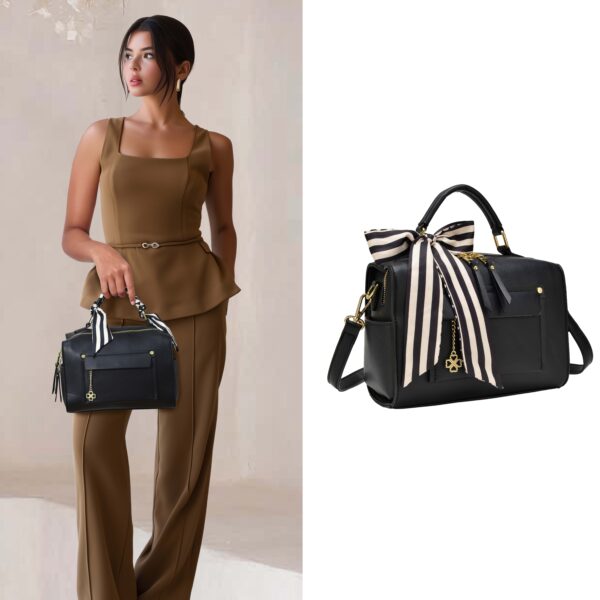 Bolsa Feminina de Mão e Transversal com Lenço