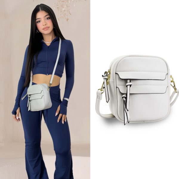 Bolsa Feminina Transversal Compacta com Zíperes | Lumoza