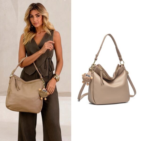 Bolsa Feminina Hobo Grande de Ombro e Transversal | Lumoza
