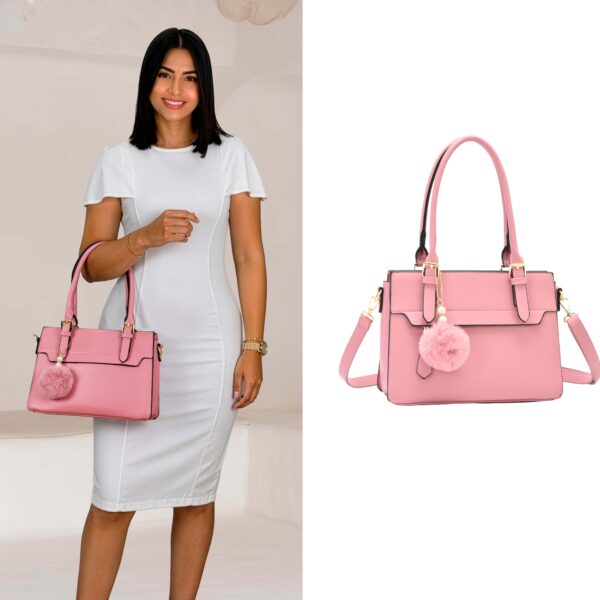 Bolsa Feminina de Mão e Ombro com Pompom LD-0045