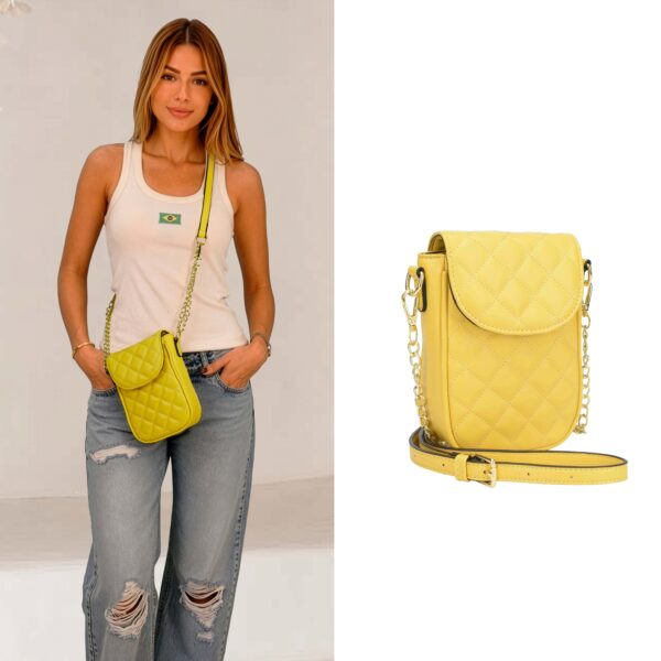 Bolsa Transversal Feminina Pequena Matelassê