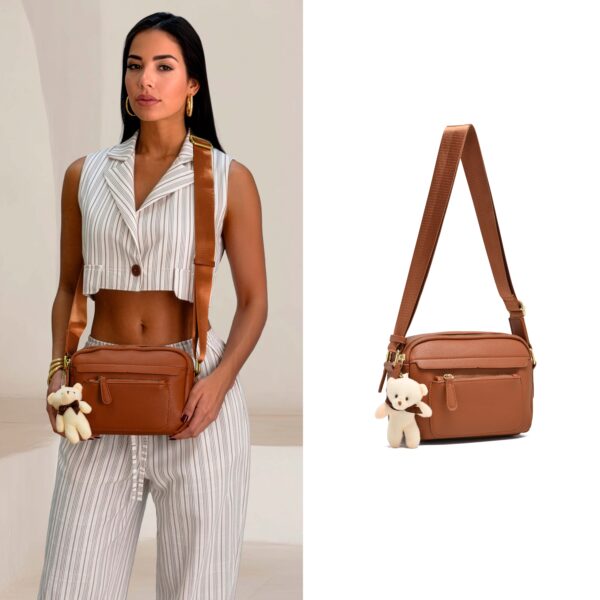 Bolsa Transversal Compacta com Ursinho